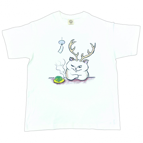 【幸〜SAKIWAI〜】オーガニックコットンTシャツ［ネコノアメ・夏］